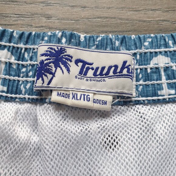Men Trunks Surf Swim Co Anchor Print Swim XL Drawstring 36 In Waist Mesh Lining - Picture 4 of 7